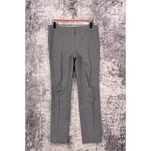 Akris Punto Pants 8 Womens Heather Gray Pleated Front Tapered Ankle Leg